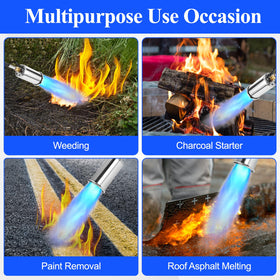 EASITALY weed torch anti-slip handle for secure grip during use.