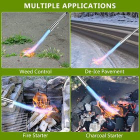 EASITALY weed torch cylinder compatibility supports small and large propane setups