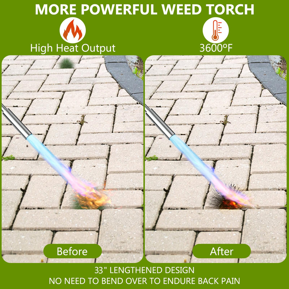 EASITALY weed torch flame control adjustable for precise applications