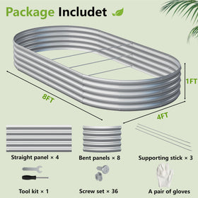 Easllre galvanized steel raised bed with a durable frame in outdoor use.
