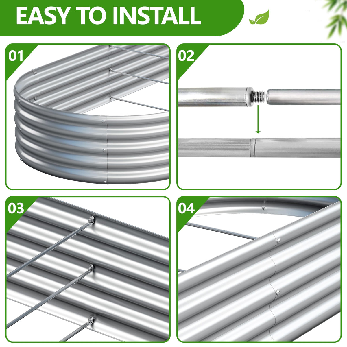 Easllre planter box for vegetables, herbs, and flowers in a patio