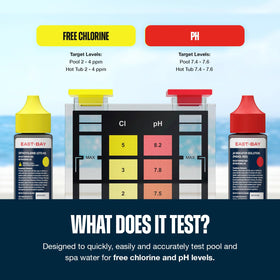 East Bay orthotolidine solution bottle provides reliable reagents for chlorine testing.