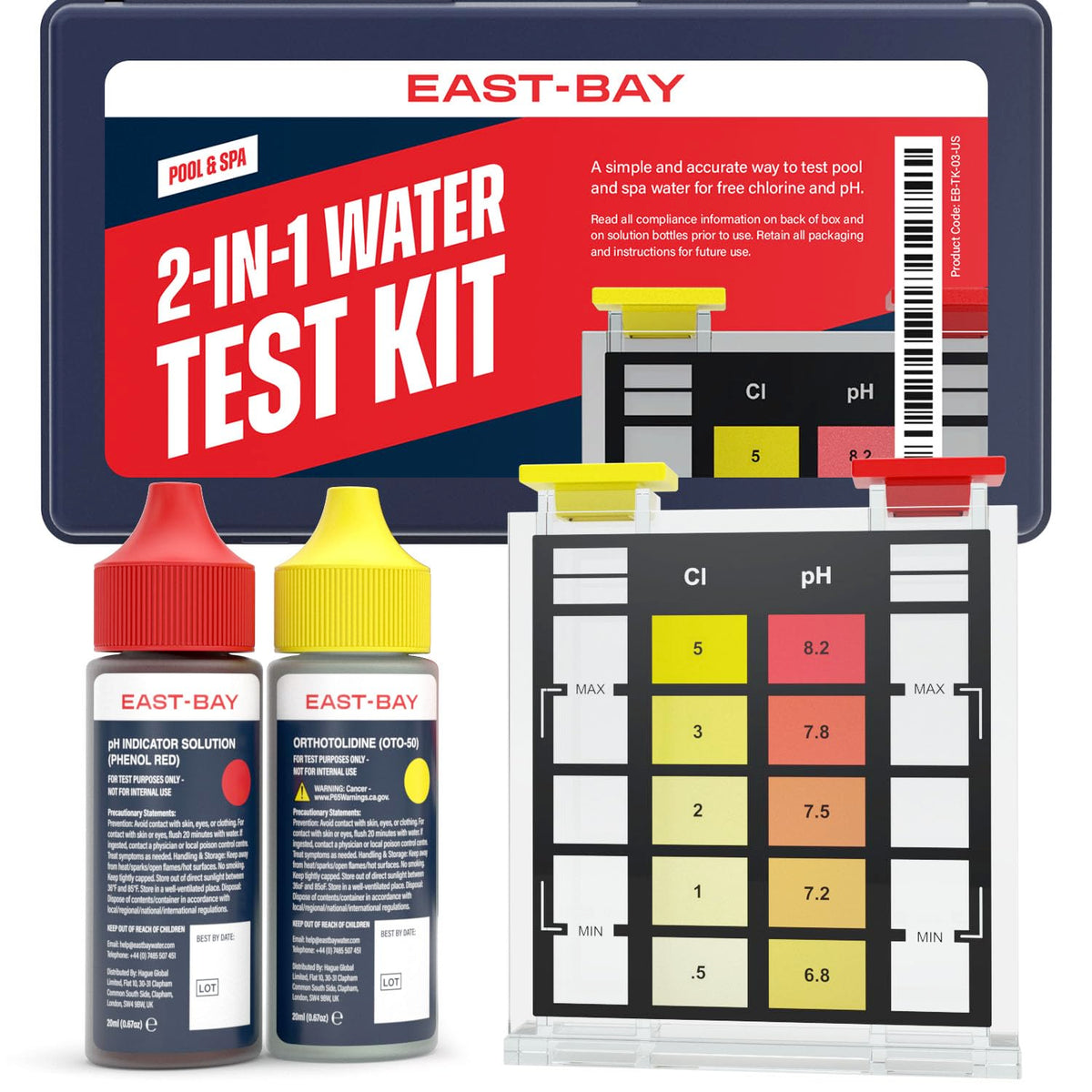 East Bay two-in-one test kit case keeps supplies organized for at-home testing.