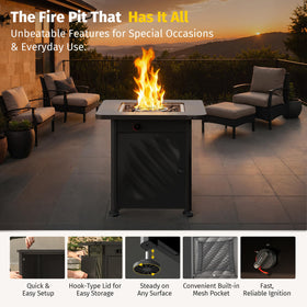 East Oak CSA-certified fire pit table ensures safety standards