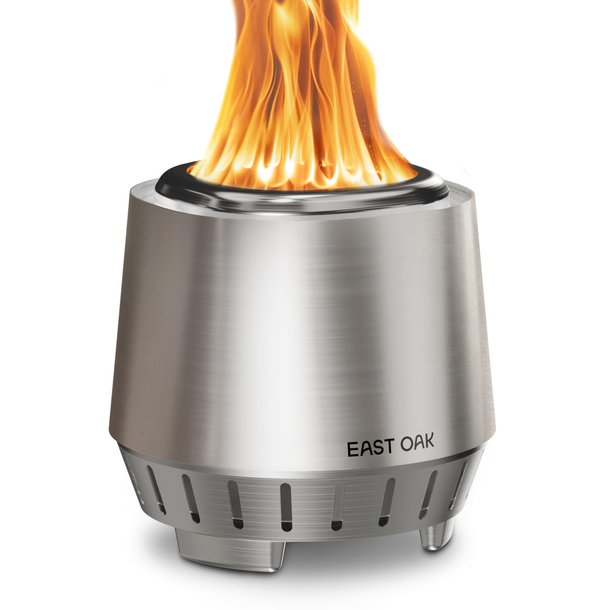 East Oak Fuoco top view of smokeless fire pit showing compact design and heat focus