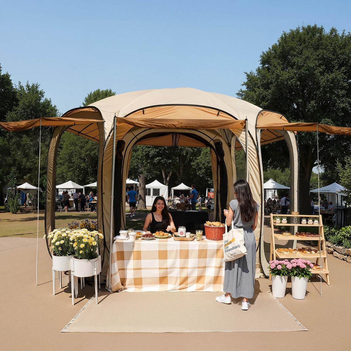 East Oak instant pop-up setup for fast shelter on camping trips.