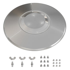 East Oak patio heater reflector shield, 33-inch diameter, broad heat coverage for outdoor warmth.