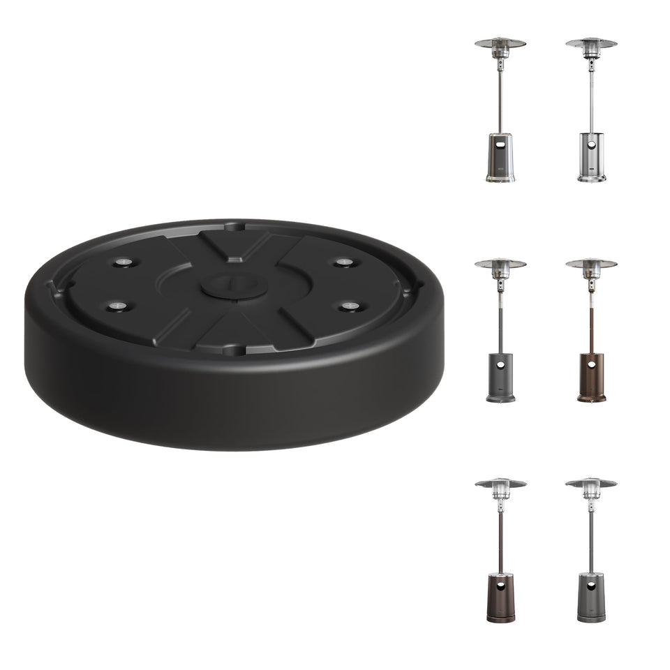 East Oak Sand Box base adds weight for stable patio heater