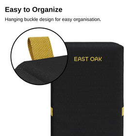 EAST OAK smoker cover hanging hook enables easy storage.
