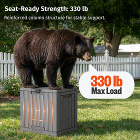 East Oak upgraded resin material resists weather and wear for long-term use.