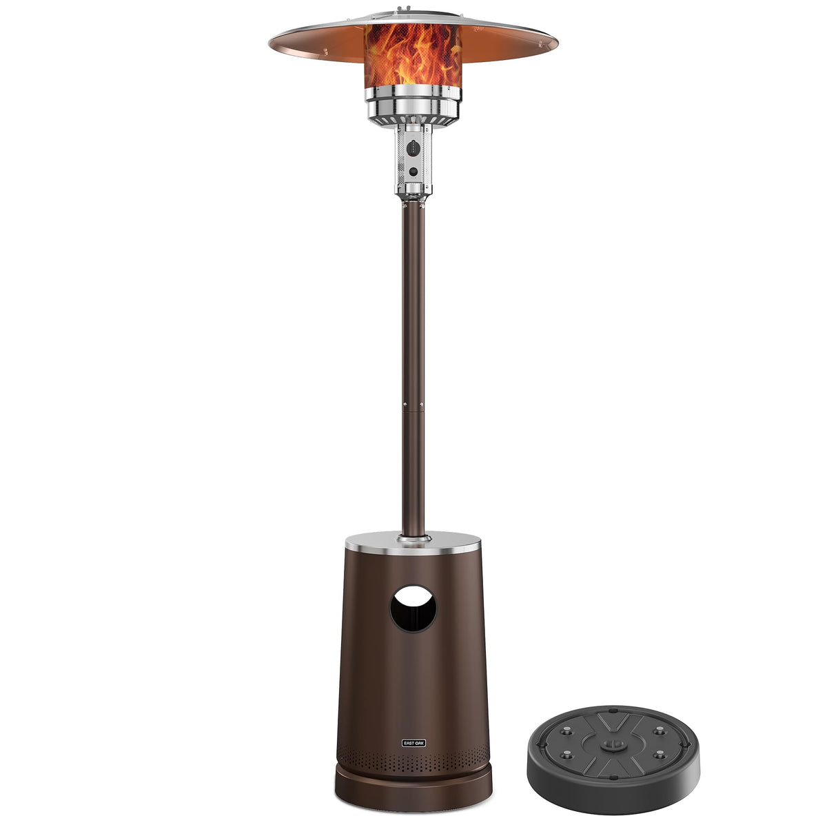 East Oak UR50BN2 50k BTU outdoor heater delivering wide outdoor warmth