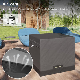 East Oak waterproof PVC-coated coating keeps the fire pit dry.