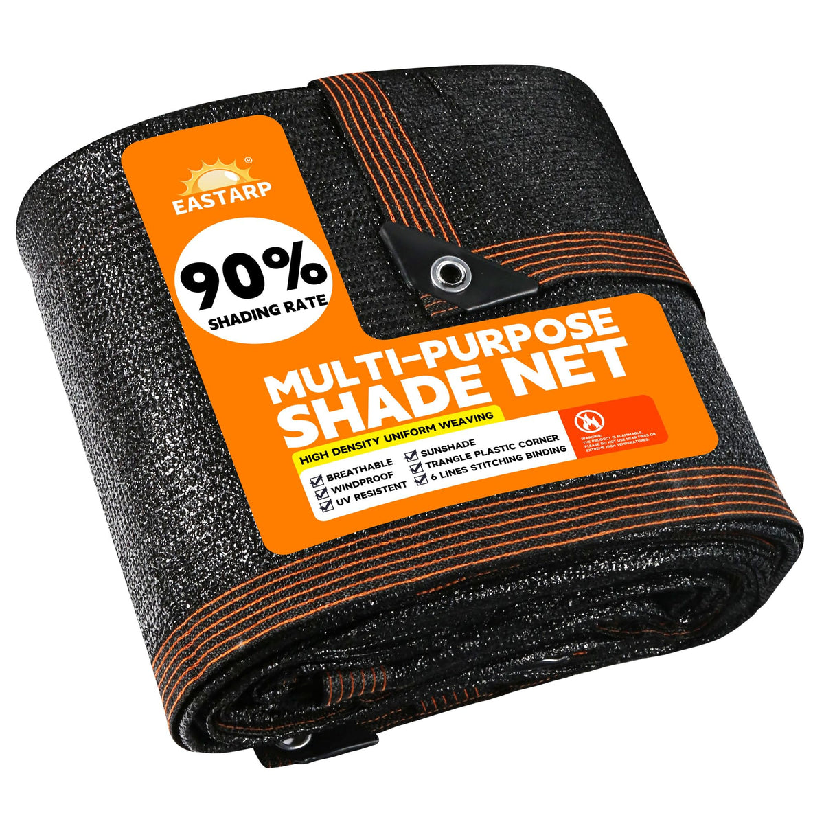 Eastarp 90% shade coverage shade cloth protects plants from harsh sun while letting light through.