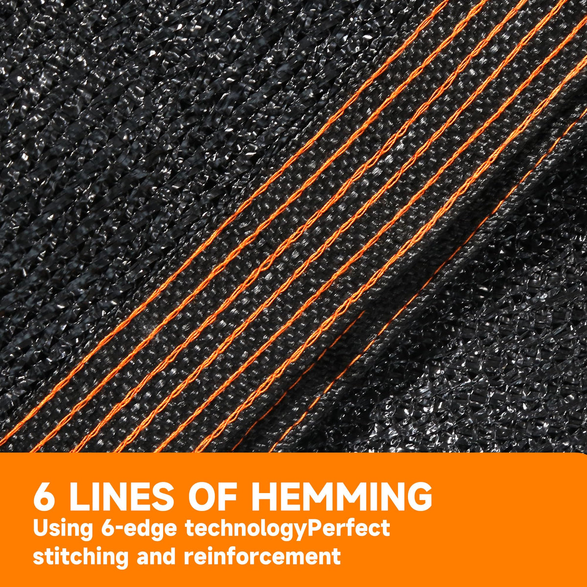 Eastarp fabric with reinforced seams and six-stitched binding for lasting shade support.
