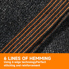 Eastarp fabric with reinforced seams and six-stitched binding for lasting shade support.
