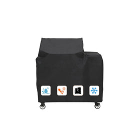 EASTKISS grill cover on Recteq RT-400 front view, rugged protection against rain.