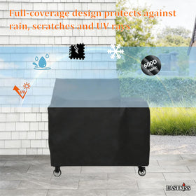 EASTKISS weatherproof fabric protects Recteq RT-400 from sun, rain, and snow.