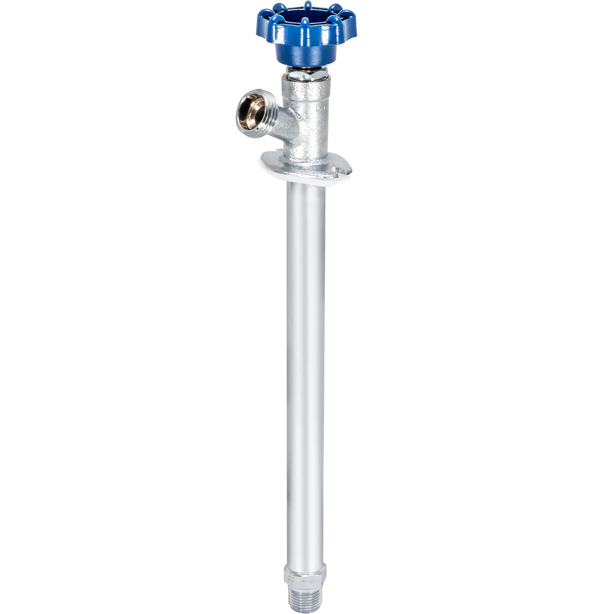 Eastman frost free sillcock front view showing exterior brass valve for outdoor use