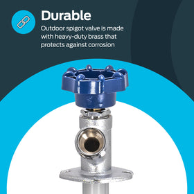 Eastman frost-free sillcock notched-flange simplifies siding installation.