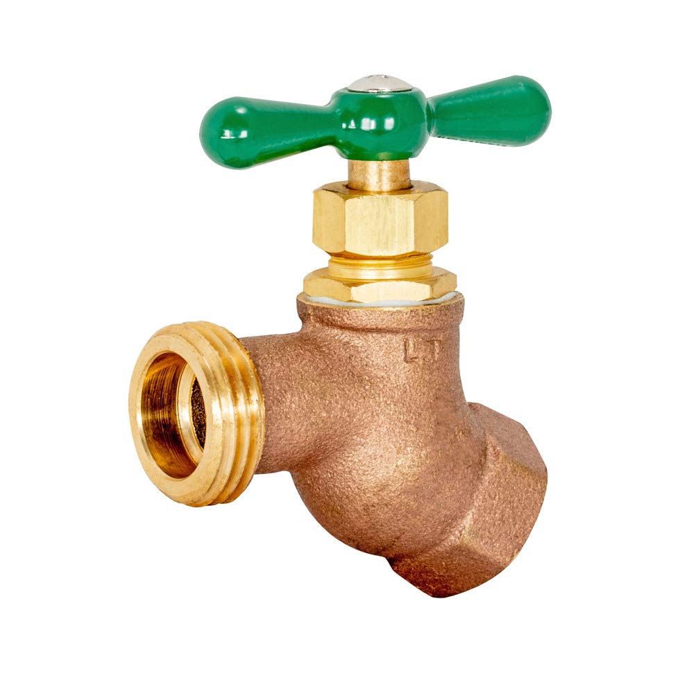Eastman heavy-pattern brass hose bibb exterior view showing rugged durability for outdoor irrigation