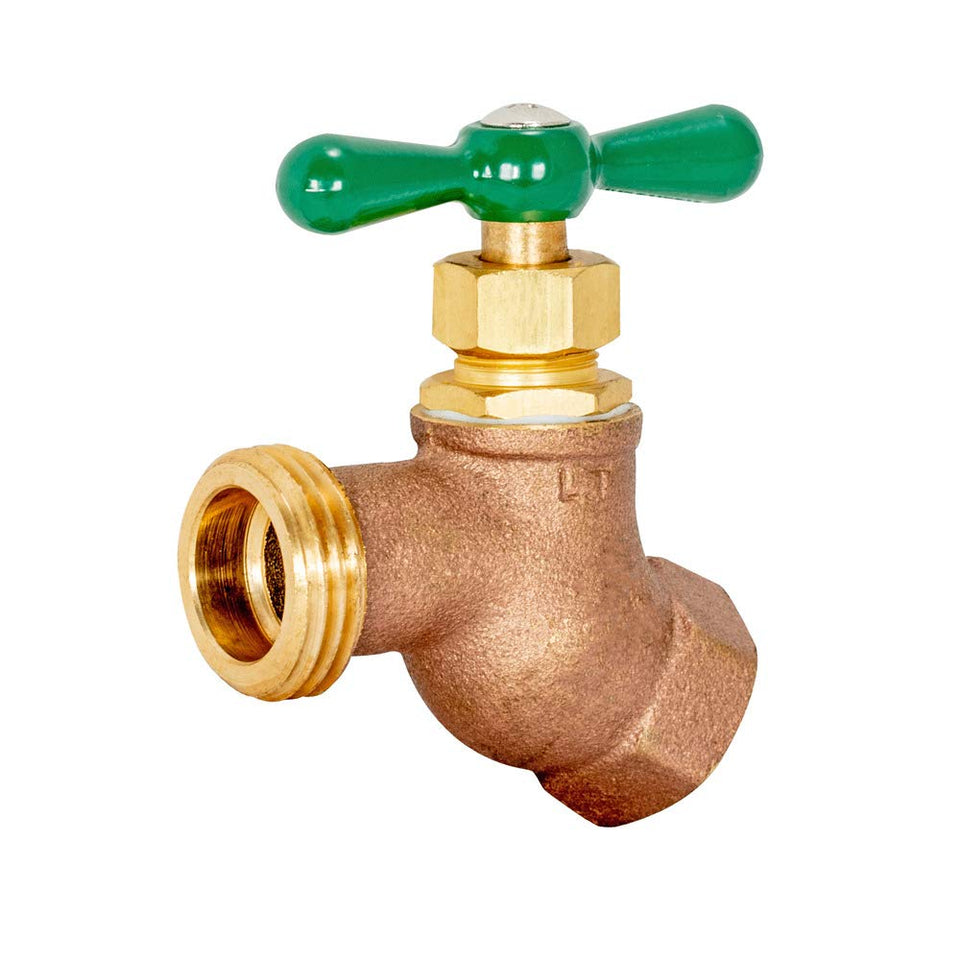 Eastman heavy-pattern brass hose bibb exterior view showing rugged durability for outdoor irrigation