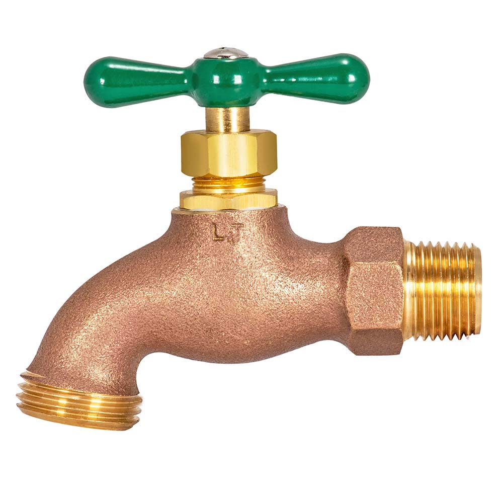Eastman hose bibb outlet 1/2 in MHT compatible with standard hoses.