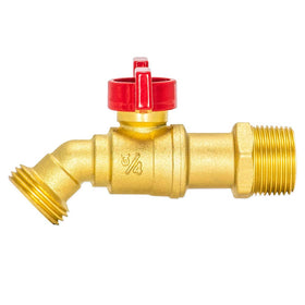 Eastman hose bibb quarter-turn shut-off for quick water control.