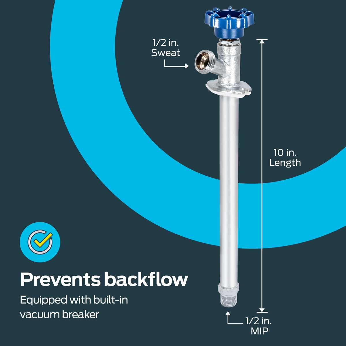 Eastman vacuum breaker detail emphasizing backflow prevention for safe outdoor use