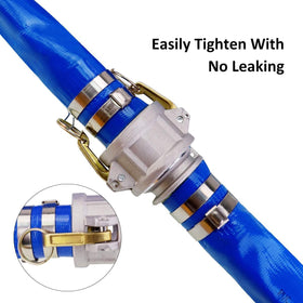Eastrans camlock C fitting enables quick, secure pump connections.