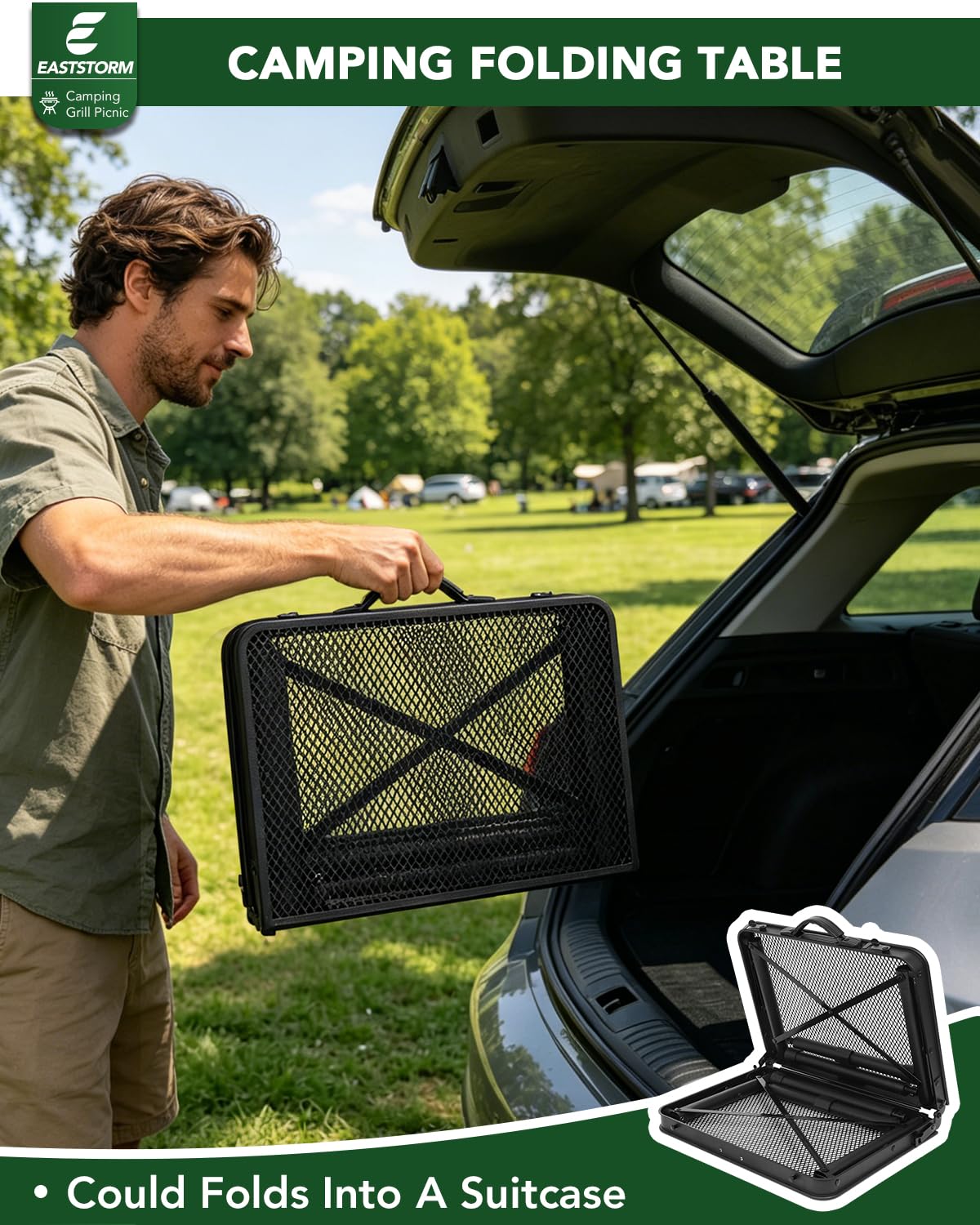 Eaststorm aluminum frame supporting up to 66 pounds outdoors