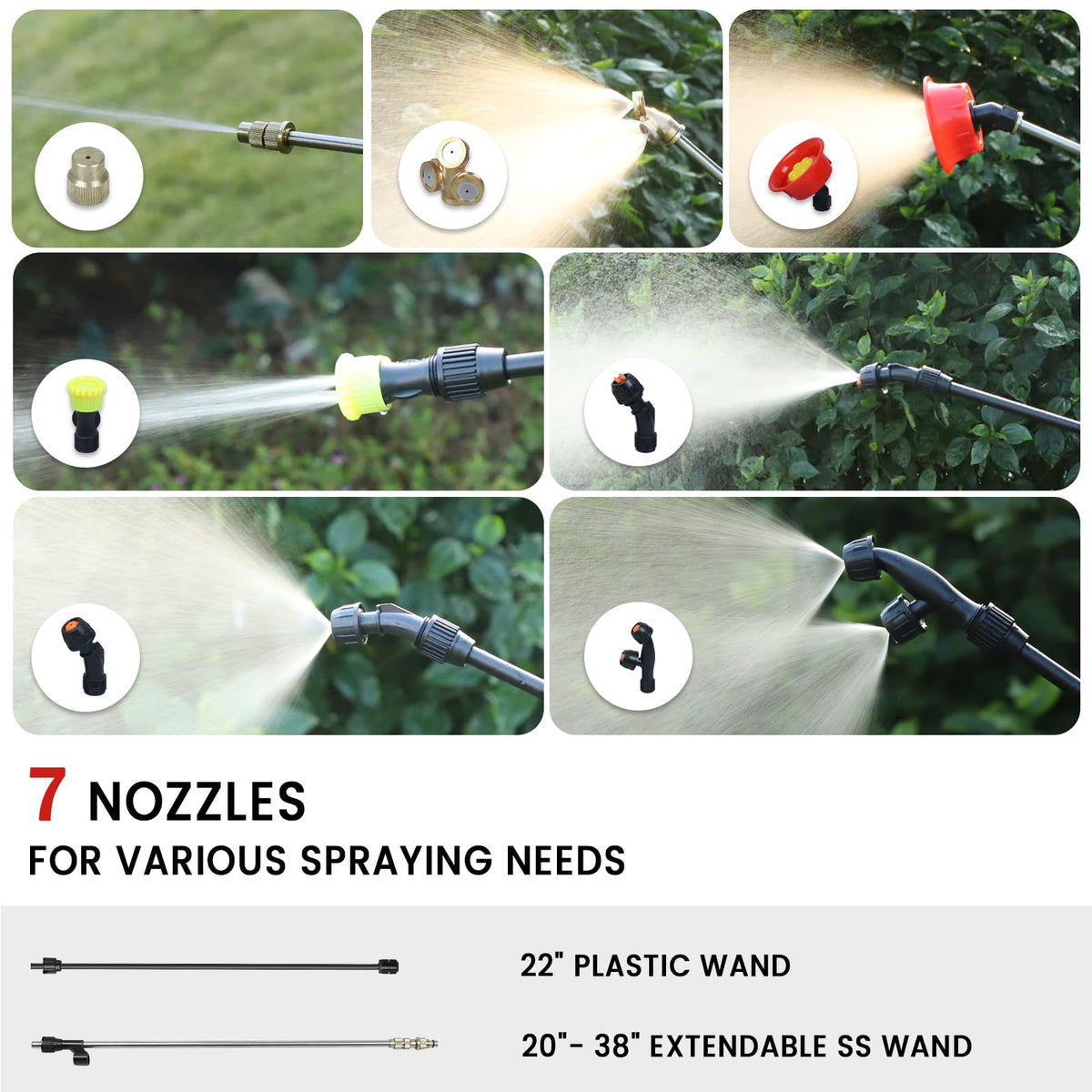 Eastyle Backpack Pump with nozzles enables versatile coverage
