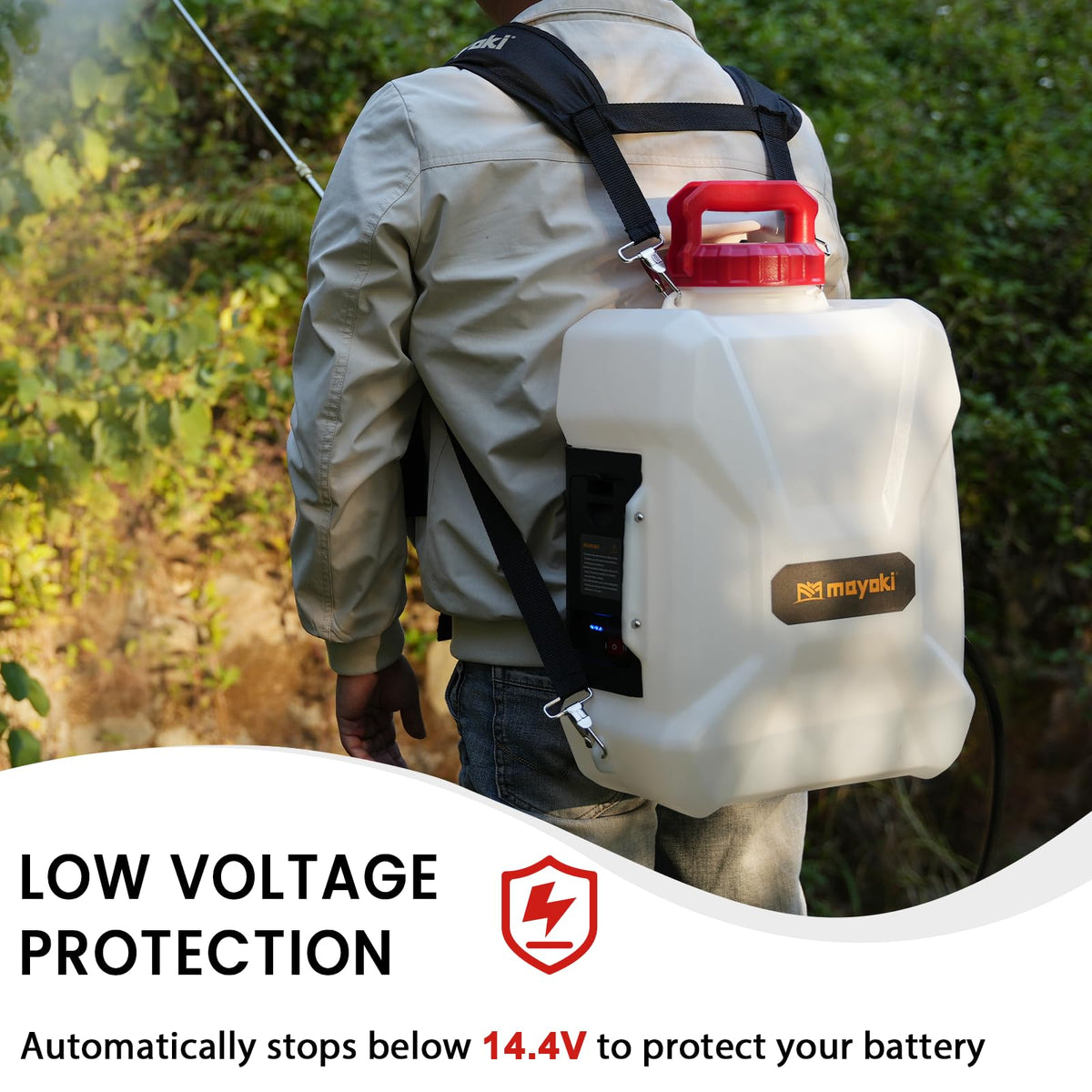 Eastyle Ergonomic shoulder straps and backpad support long spraying sessions