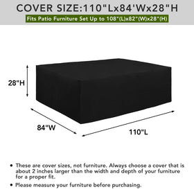 Easy-Going 600D cover over chair set showing full coverage