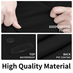 Close-up of waterproof fabric with PVC backing on Easy-Going cover