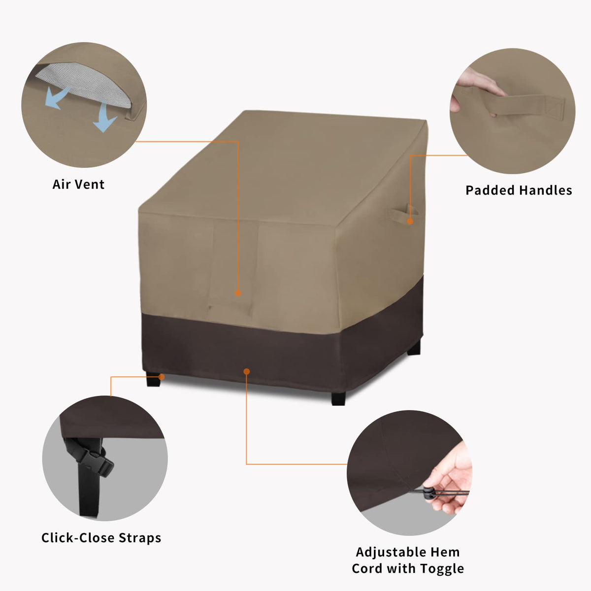 Easy-Going air vent design reduces condensation and wind lofting.