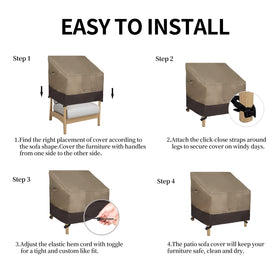 Easy-Going quick-clean surfaces allow easy wipe-down after outdoor use.