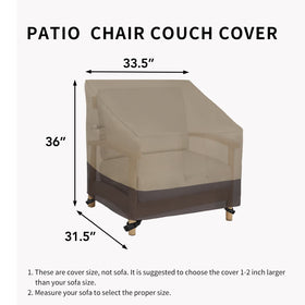 Easy-Going measurement-friendly sizing guide for 33.5 x 31.5 x 36 inches.