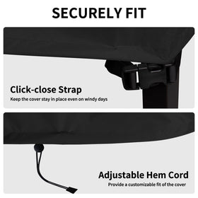 Easy-Going padded handles and click-close straps simplify securing on breezy days.