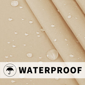 Easy-Going beige curtains for outdoor spaces like patio, cabana, and gazebo.