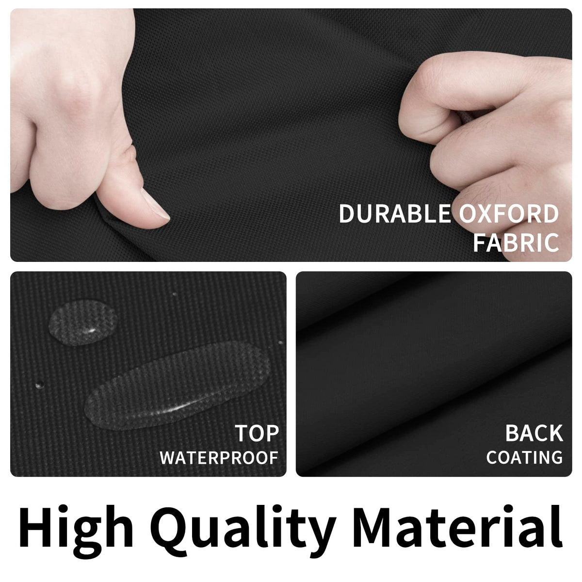 Easy-Going bottom straps secure the cover on windy days.
