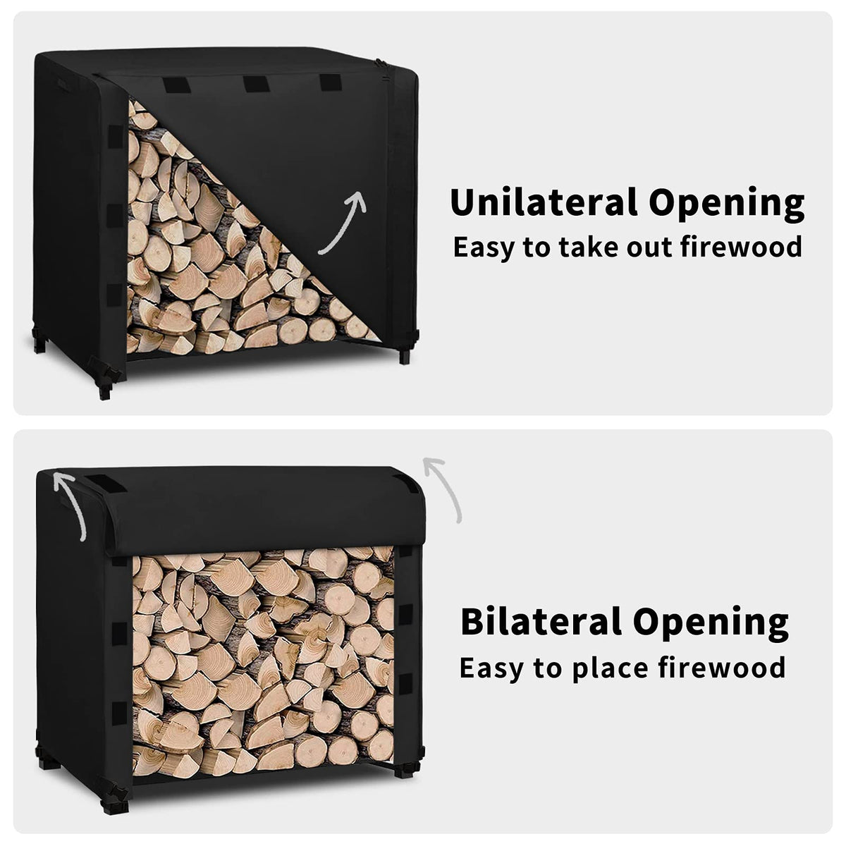 Easy-Going cover on a four-foot rack; quick setup and removal.