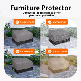 Easy-Going loveseat cover 600D oxford fabric emphasizes durability and scratch resistance.