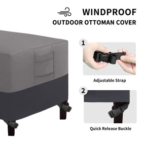 Easy-Going ottoman cover air vent detail reduces inside condensation.