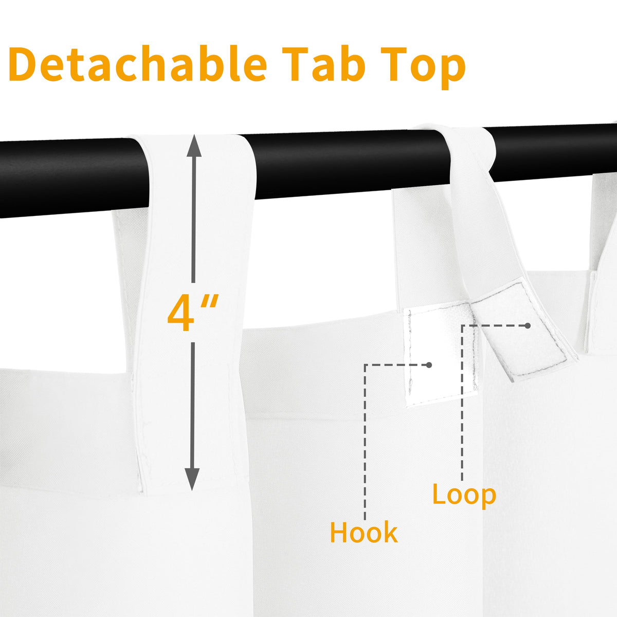 Easy-Going outdoor curtains feature bottom tabs for secure wind resistance.
