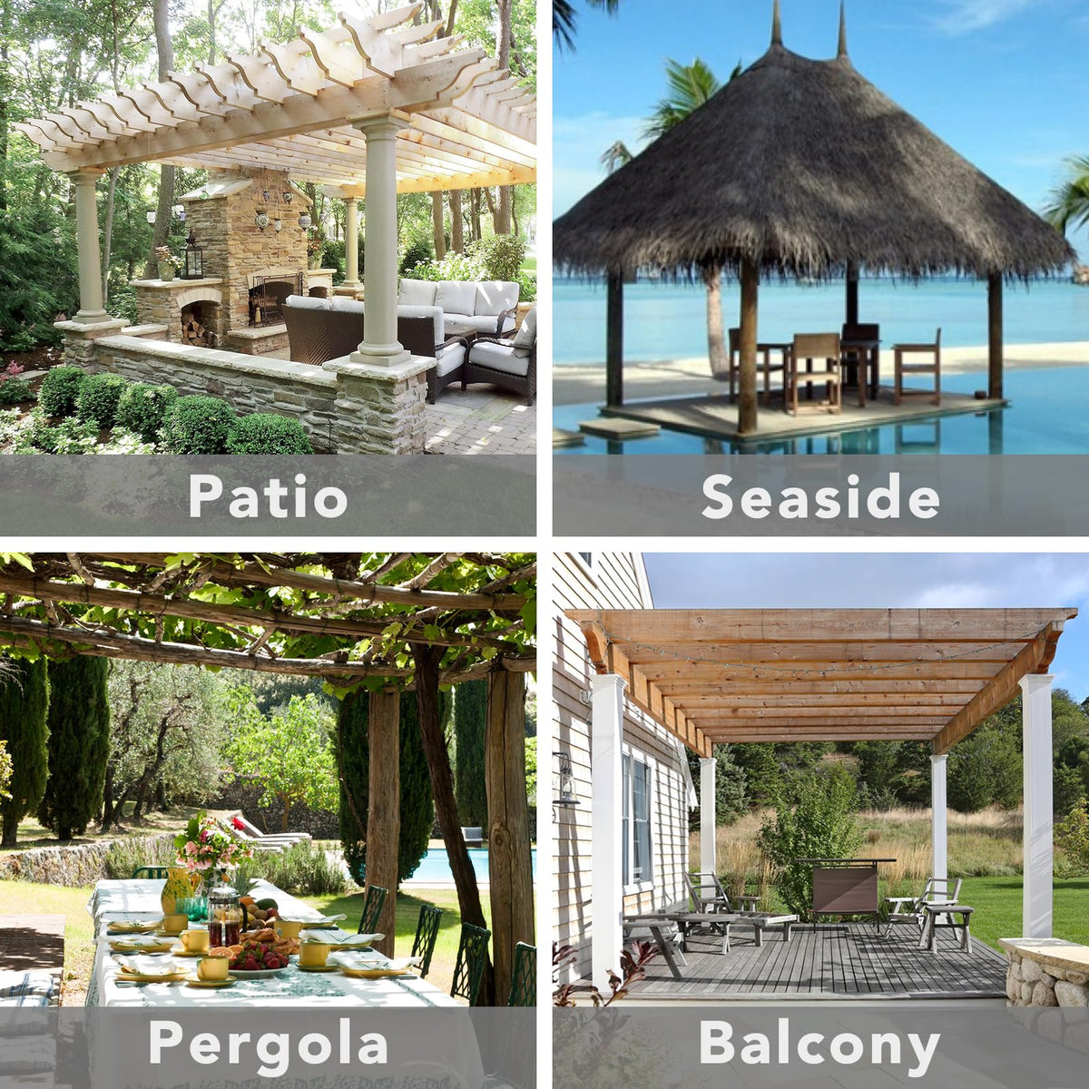 Easy-Going color options allow quick coordination with outdoor decor.