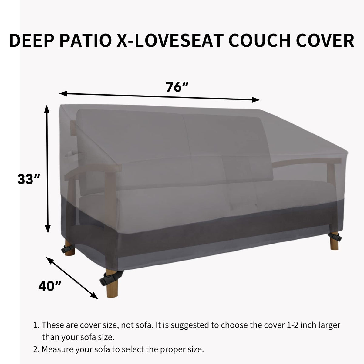 Easy-Going gray dark gray outdoor furniture cover blends with spaces while staying durable