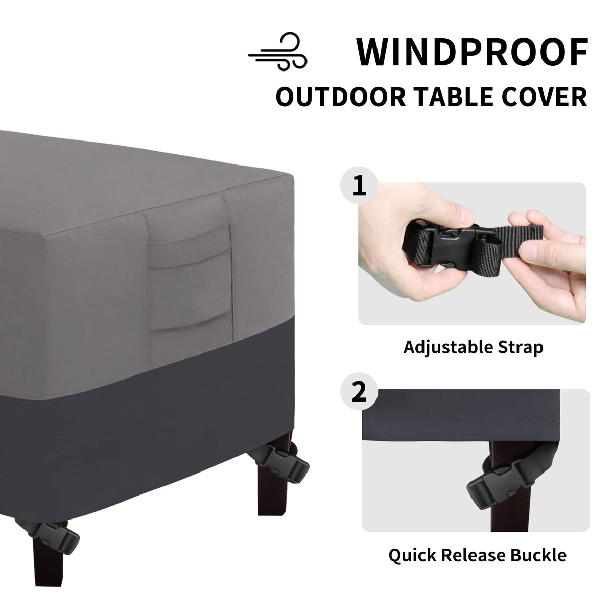 Fits 48x28x16 inch tables for compact outdoor furniture.
