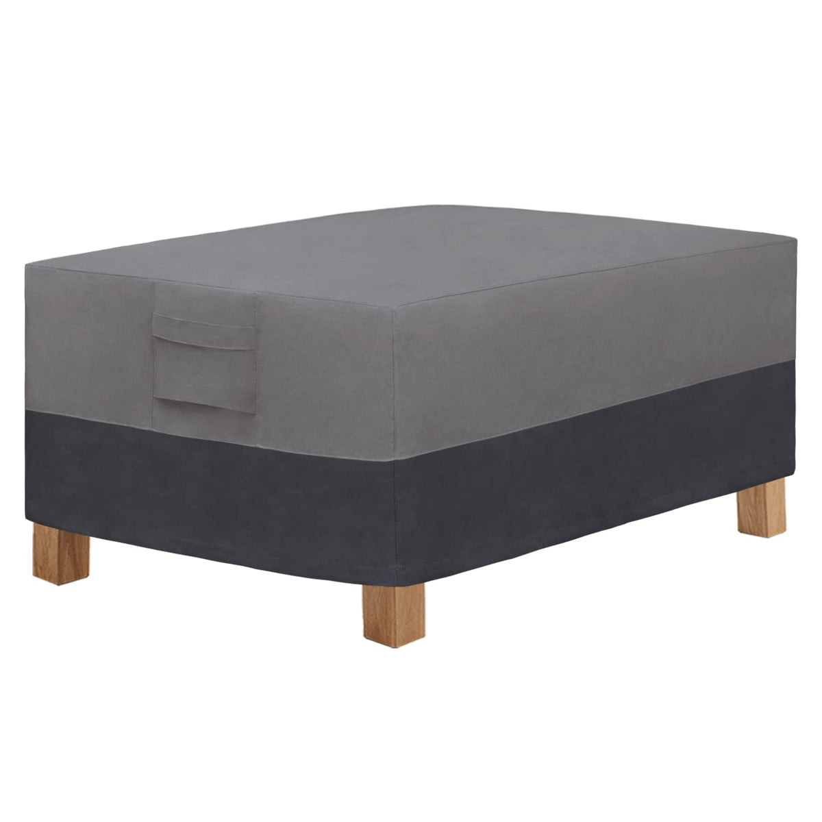 Easy-Going patio coffee table cover fade-resistant fabric shields the surface from sun.