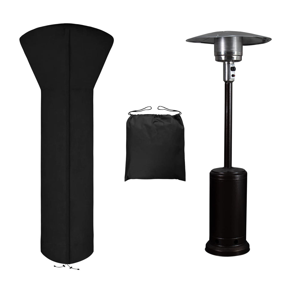 Easy-Going patio heater cover with zipper protects against rain and dust.