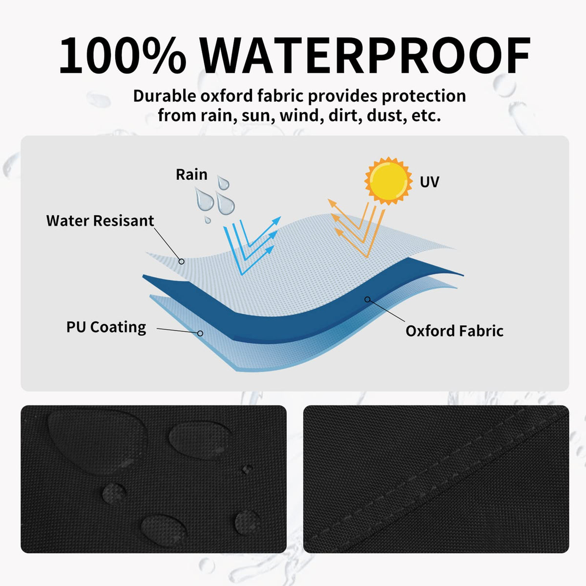 Easy-Going Pyramid Torch Heater Cover UV-resistant to reduce sun fade.